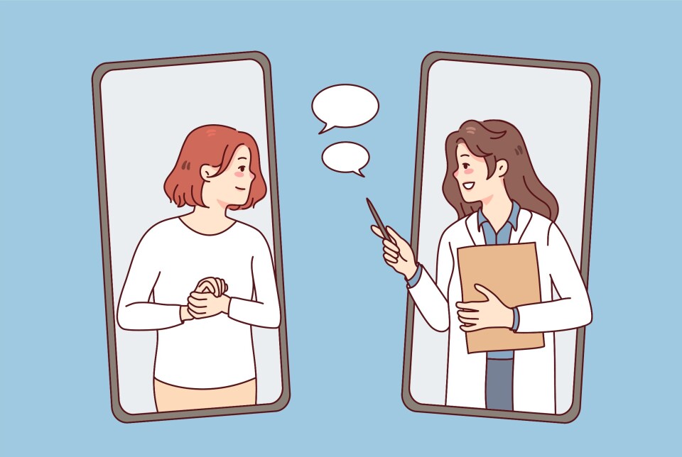 HR har ansvaret for det høye sykefraværet Illustrasjon av to kvinner som snakker sammen