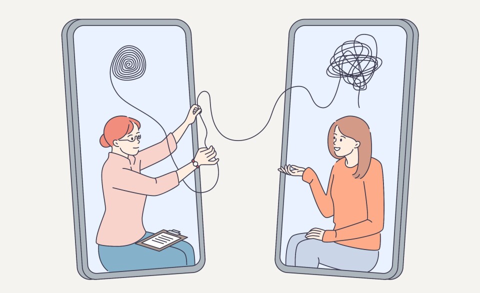 HR har ansvaret for det høye sykefraværet Illustrasjon av to kvinner som snakker sammen