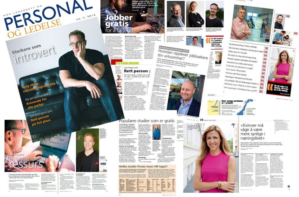 Personal og Ledelse er Norges ledende HR-tidsskrift. Her får du lett forståelig fagstoff, metodebeskrivelser og gode råd om ledelse og utvikling av bedriftens viktigste ressurs; medarbeiderne.
