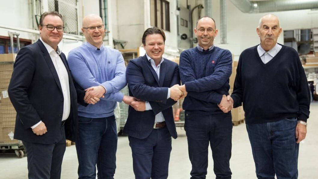 (F. v.) Mikael Falk, Kjell Arne Bekken, Lars Erik Finne, Torbjørn Bekken og Jon Erling Bekken. (Foto: Ahlsell) (F. v.) Mikael Falk, Kjell Arne Bekken, Lars Erik Finne, Torbjørn Bekken og Jon Erling Bekken. (Foto: Ahlsell)