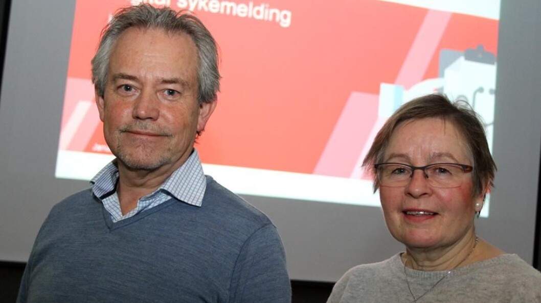 Wenche Weium Smeby og Jan Sigmund Eriksen i NAV Arbeidslivssenter Hedmark. (Foto: Jan Tveita) Wenche Weium Smeby og Jan Sigmund Eriksen i NAV Arbeidslivssenter Hedmark. (Foto: Jan Tveita)