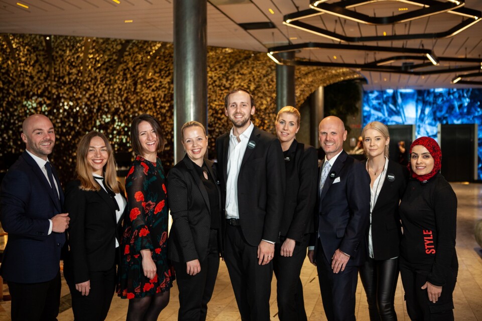 Bildet viser noen av de ansatte ved Clarion the Hub som vi blir bedre kjent med i den nye realityserien.