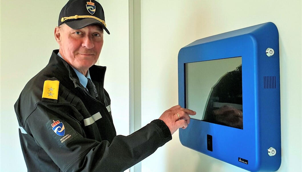 Fengselsleder Frank Tveiten Johansen ser frem til å ta i bruk selvbetjening for innsatte i det nye Agder fengsel. Dette er skjermen de innsatte skal bruke. Fengselsleder Frank Tveiten Johansen ser frem til å ta i bruk selvbetjening for innsatte i det nye Agder fengsel. Dette er skjermen de innsatte skal bruke.