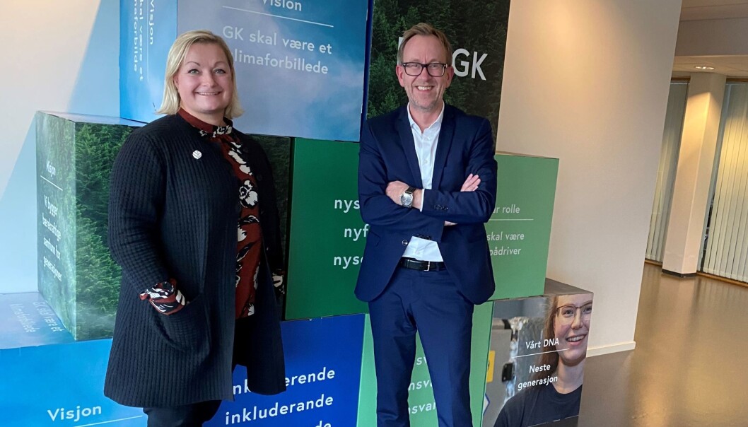 Heidrun R. Marstein og konsernsjef Kim Robert Lisø i GK Gruppen. Heidrun R. Marstein og konsernsjef Kim Robert Lisø i GK Gruppen.