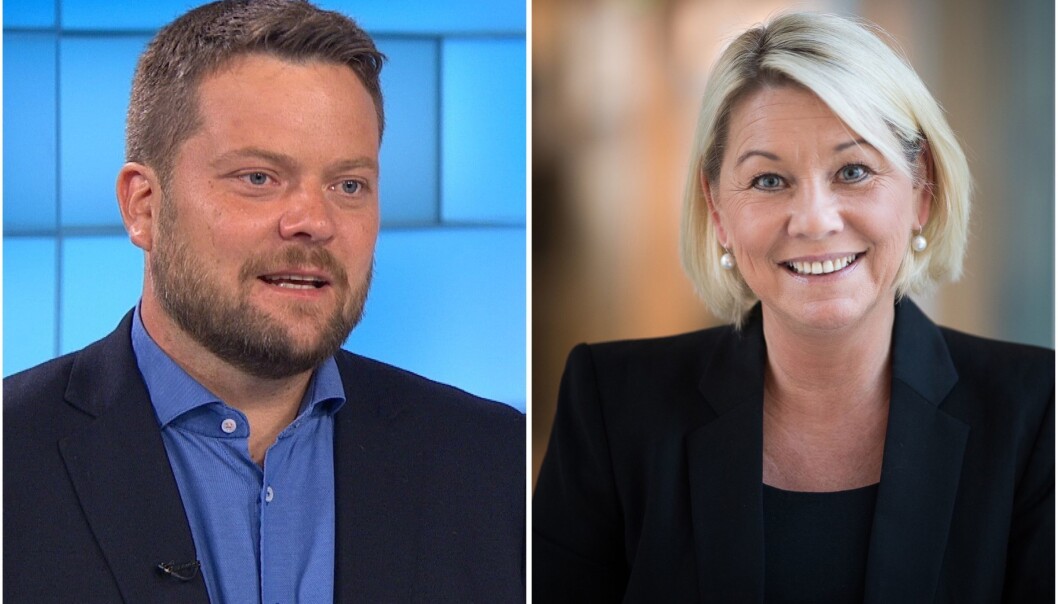 Roger Sevrin Bruland og Monica Mæland. Roger Sevrin Bruland og Monica Mæland.