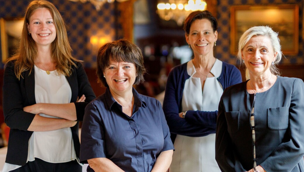 Fra høyre: Fra venstre;: Ellen A. Vold, NVCA, Runa Kerr, Finans Norge. Initiativtakere Turid E Solvang, FutureBoards og Alexandra Morris, SKAGEN Fondene. Fra høyre: Fra venstre;: Ellen A. Vold, NVCA, Runa Kerr, Finans Norge. Initiativtakere Turid E Solvang, FutureBoards og Alexandra Morris, SKAGEN Fondene.
