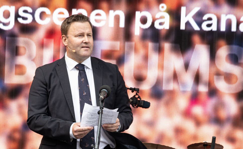 46-åringen er en svært ettertraktet foreleser, gjest og bidragsyter i svært mange sammenhenger. Her under årets utgave av Arendalsuka.