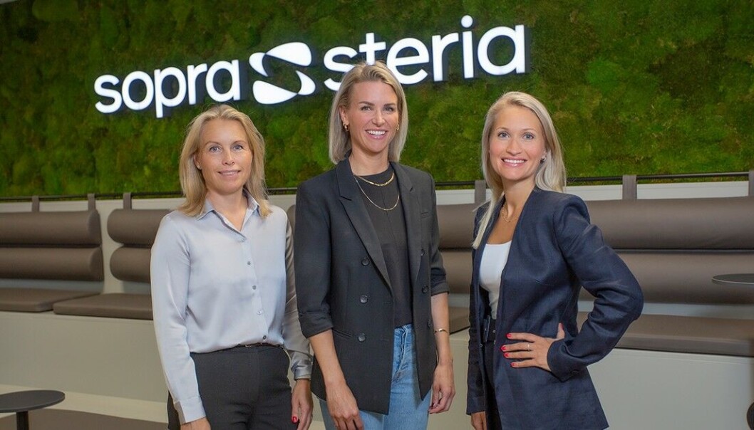 Hege D. Olsnes, Heidi Ravndal og Ine Cecilie Flateraaker skal sammen styre Sopra Sterias Stavanger-satsing. Hege D. Olsnes, Heidi Ravndal og Ine Cecilie Flateraaker skal sammen styre Sopra Sterias Stavanger-satsing.