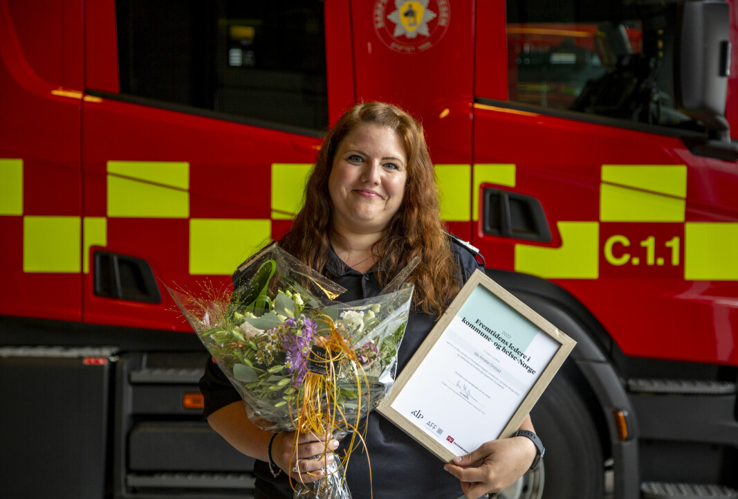 Ida Amalie Onstad (32), nestleder og beredskapsrådgiver i Sarpsborg brannvesen.