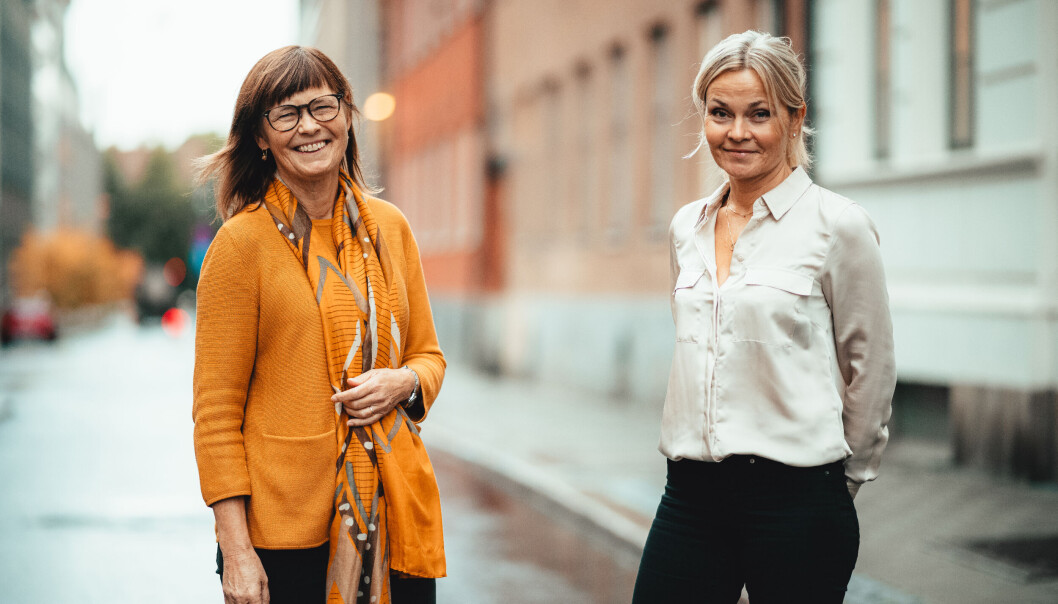 Fra venstre Elisabeth Ege, direktør Akan kompetansesenter, Camilla Lynne Bakkeng, fag- og kommunikasjonsleder Akan kompetansesenter. Fra venstre Elisabeth Ege, direktør Akan kompetansesenter, Camilla Lynne Bakkeng, fag- og kommunikasjonsleder Akan kompetansesenter.
